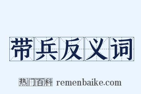 带兵反义词是什么意思的图片